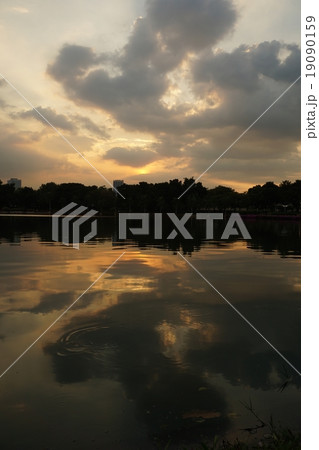 Evening Scene of Benjakitti Park（ベンチャキティ公園の夕景） 19090159