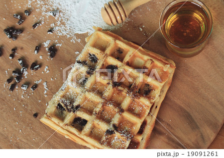 tasty waffle with honey tasty waffle with honey 19091261