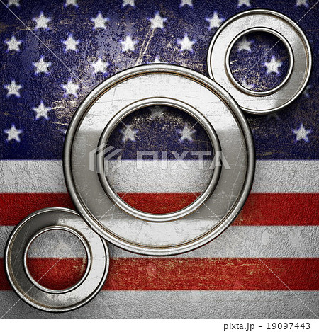 silver background painted to US flag 19097443