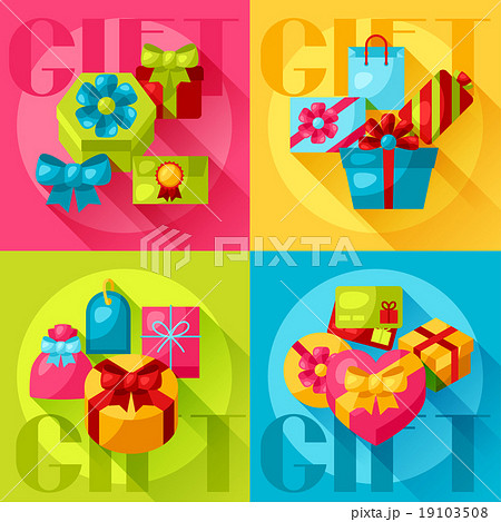 Celebration background or card with colorful gift 19103508