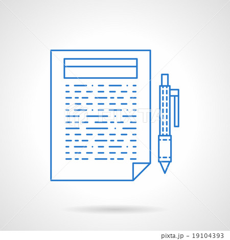 Blue line article vector icon 19104393