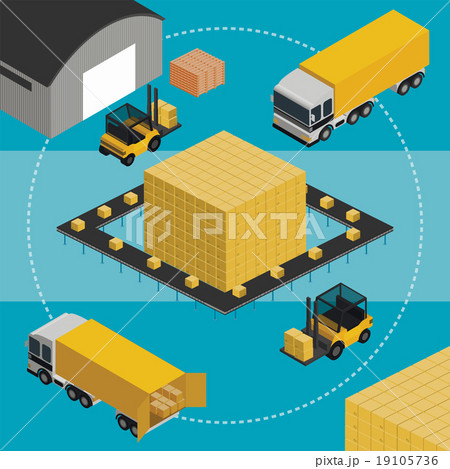 Warehouse infographic illustration. 19105736