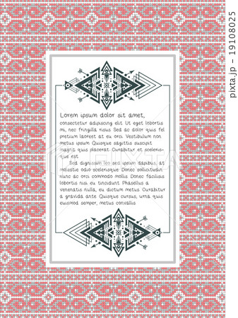 Ethnic pattern with quote blank template on it Ethnic pattern with quote blank template on it 19108025