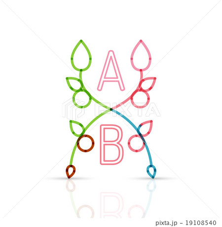 Abstract geometric linear hipster floral icon Abstract geometric linear hipster floral icon 19108540