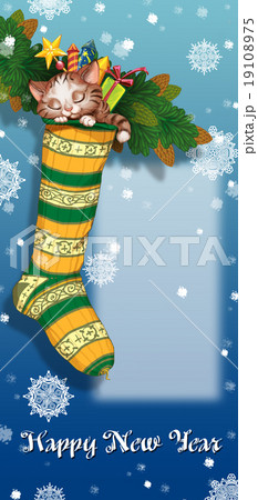 Christmas sock with gifts and toys Christmas sock with gifts and toys 19108975