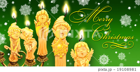 Magical Christmas Candle In A Candlestick 19108981
