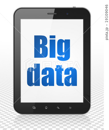 Data concept: Tablet Pc Computer with Big Data on 19109046