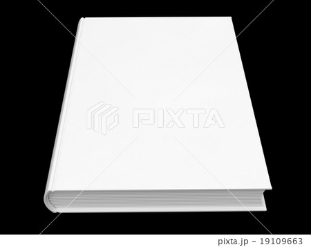 White book isolated on black background 19109663