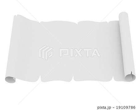 Blank sheet of paper with uneven edges 19109786