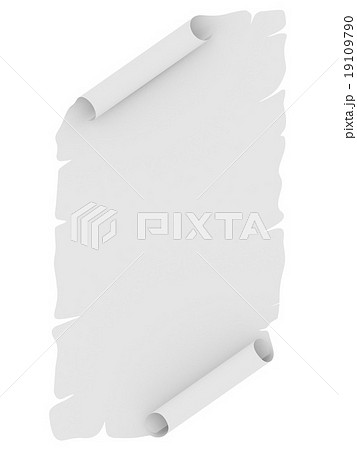 Blank sheet of paper with uneven edges 19109790