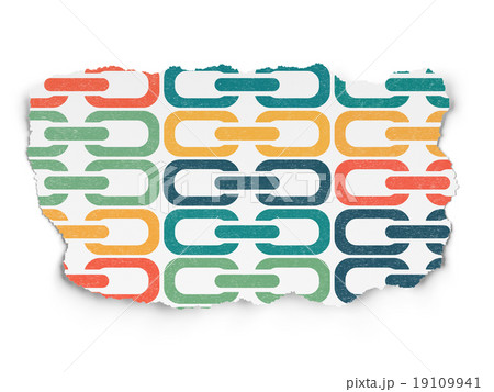 Web design concept: Link icons on Torn Paper 19109941