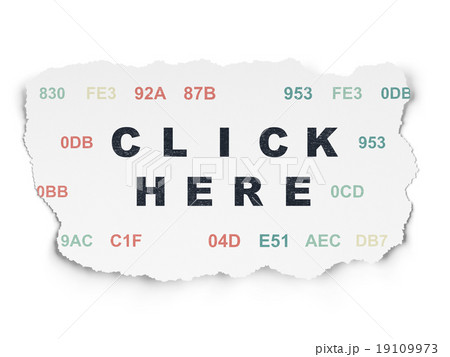 Web development concept: Click Here on Torn Paper Web development concept: Click Here on Torn Paper 19109973