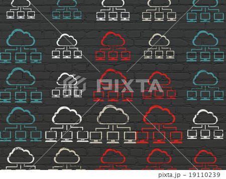 Cloud technology concept: Cloud Network icons on 19110239