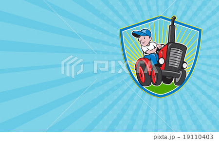 Business card Farmer Driving Vintage Tractor  19110403
