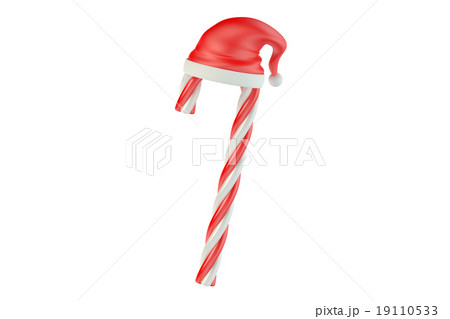 Christmas Candy Cane with Santa Hat Christmas Candy Cane with Santa Hat 19110533
