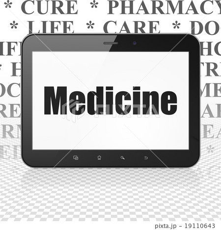 Health concept: Tablet Computer with Medicine on 19110643
