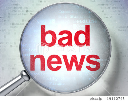 News concept: Bad News with optical glass 19110743