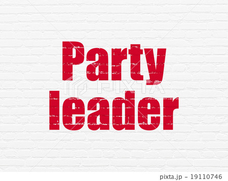 Political concept: Party Leader on wall background 19110746