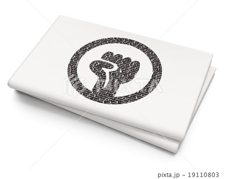 Politics concept: Uprising on Blank Newspaper 19110803