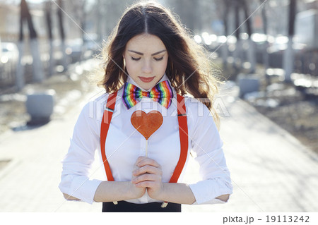 concept of love heart candy girl spring concept of love heart candy girl spring 19113242