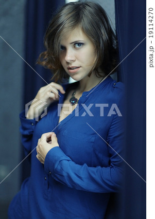 emotional portrait of a sexy girl in cold tones 19114270