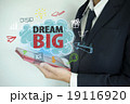 businessman show dream big  concept over tablet 19116920