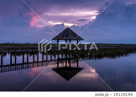 A pavillion overlooking a marsh in Sam Roi Yod National Park, Pr 19119199