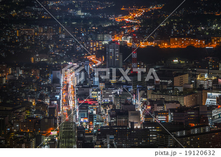 Aerial night view of Yokohama Cityscape at Minato Mirai waterfro Aerial night view of Yokohama Cityscape at Minato Mirai waterfro 19120632