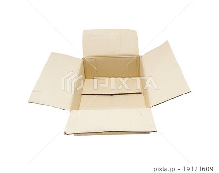 empty cardboard box isolated on the white background empty cardboard box isolated on the white background 19121609