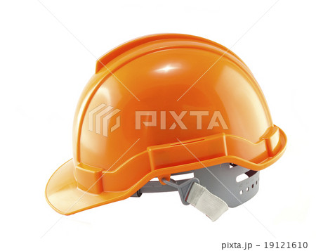 Orange Safety helmet isolated on white Orange Safety helmet isolated on white 19121610