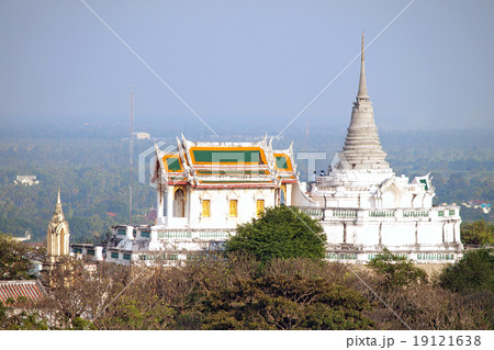 Maha Samanaram temple on top of hill in Petchburi ,Thailand 19121638