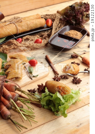 Fried spring rolls traditional for appetizer food. Fried spring rolls traditional for appetizer food. 19122130