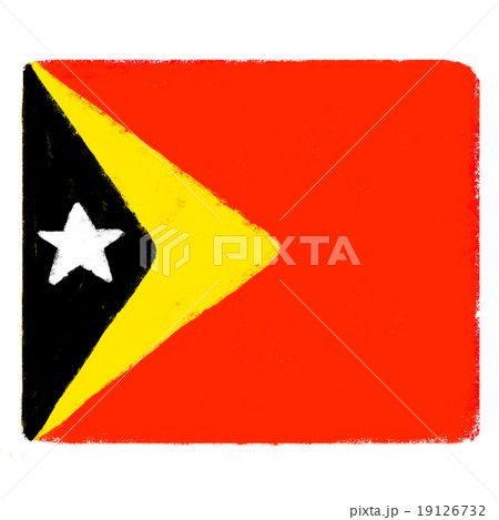 国旗 東ティモール のイラスト素材