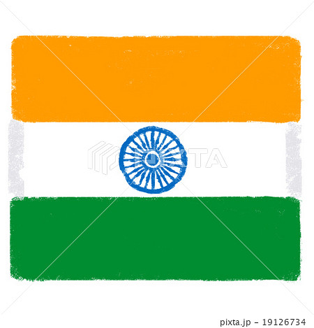 国旗　インド 19126734