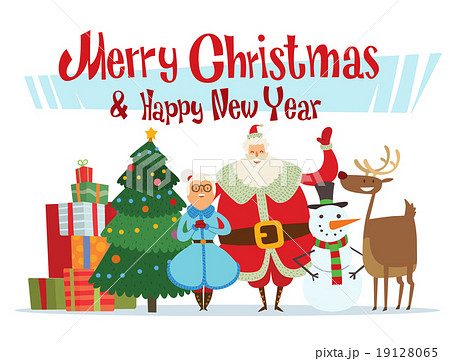 Santa, Missis Claus, elf kids, helpers, family 19128065