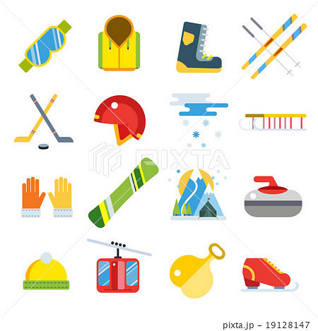 Winter sport vector icons set Winter sport vector icons set 19128147