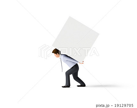 重圧に耐える男性 19129705