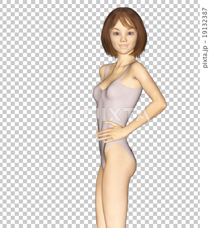 Beauty diet perming3DCG illustration material Beauty diet perming3DCG illustration material 19132387