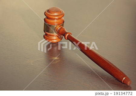 Judge gavel on wooden table. Judge gavel on wooden table. 19134772