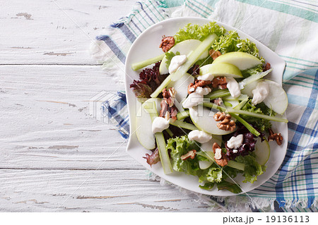 Waldorf Salad with apples, celery and walnuts 19136113