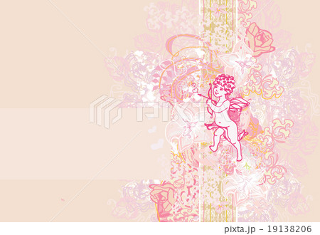 happy valentines day card with cupid 19138206