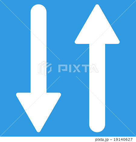 Arrows Exchange Vertical flat white color icon 19140627