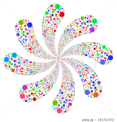 Bubble Salute Swirl With Eight Petals 19141472