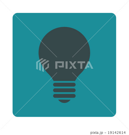 Electric Bulb flat soft blue colors rounded button Electric Bulb flat soft blue colors rounded button 19142614
