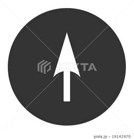 Arrow Axis Y flat white and gray colors round button Arrow Axis Y flat white and gray colors round button 19142970