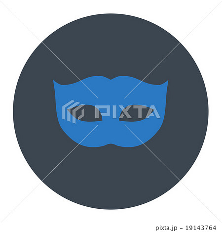 Privacy Mask flat smooth blue colors round buttonのイラスト素材 [19143764] - PIXTA