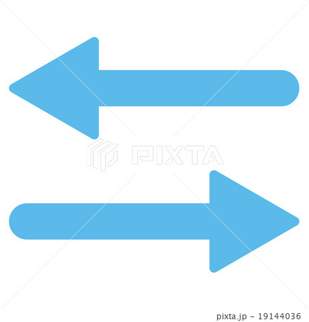 Arrows Exchange Horizontal flat blue color icon 19144036