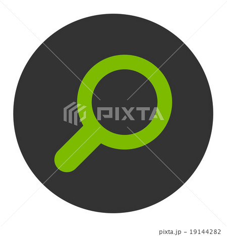 View flat eco green and gray colors round buttonのイラスト素材 [19144282] - PIXTA