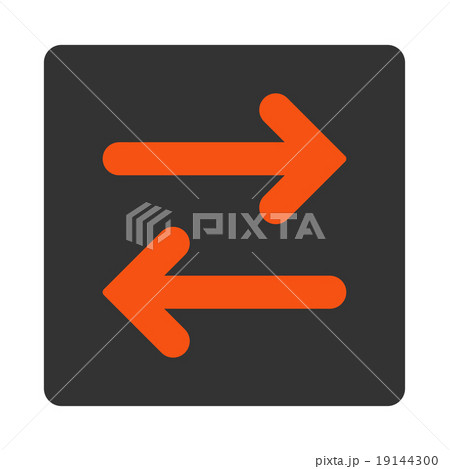 Flip Horizontal flat orange and gray colors rounded button Flip Horizontal flat orange and gray colors rounded button 19144300