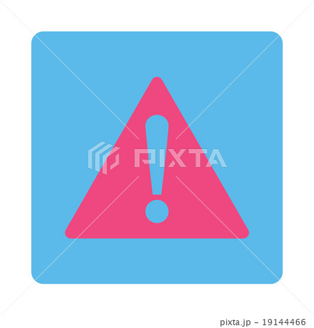 Warning flat pink and blue colors rounded buttonのイラスト素材 [19144466] - PIXTA